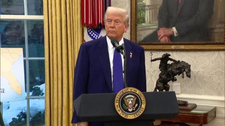 President Donald Trump warns Russia of 'very severe consequences' if war continues